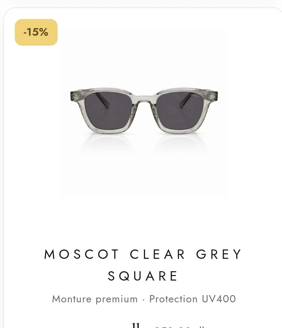 Moscot Clear grey  Square